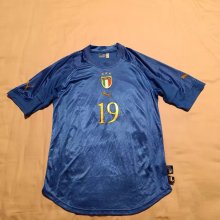 2004 Italy Home Blue Fans Retro 1:1 Quality Soccer Jersey