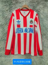 1991/1992  Chivas Home Long sleeve Fans Retro 1:1 Quality Soccer Jersey