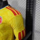 26/27（2026）Colombia Home  Yellow Long Sleeves Player 1:1 Quality Soccer Jersey