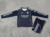 25/26 Real Madrid  Away Long sleeved Kids Kits 1:1 Quality Soccer Jersey