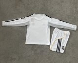 25/26 Real Madrid  Home Long sleeved Kids Kits 1:1 Quality Soccer Jersey