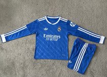 25/26 Real Madrid  Third Long sleeved Kids Kits 1:1 Quality Soccer Jersey