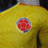 26/27（2026）Colombia Home  Yellow Long Sleeves Player 1:1 Quality Soccer Jersey