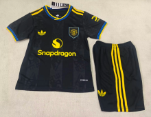 25/26 Manchester United Third Kids Kits 1:1 Quality Soccer Jersey