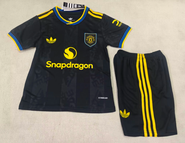 25/26 Manchester United Third Kids Kits 1:1 Quality Soccer Jersey
