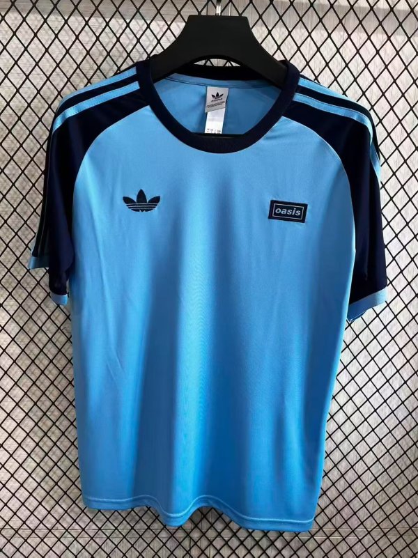 25/26 Adidas T-shirt Blue  Fans 1:1 Quality  Soccer Jersey