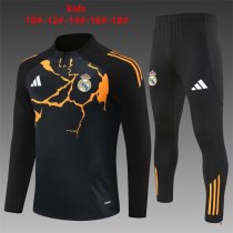 25/26 Real Madrid Black Kids  1:1 Quality Training Jersey