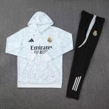 25/26 Real Madrid  White  Hooded Long Sleeved 1:1 Training suit