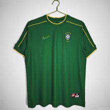 1998 Brazil Goalkeeper Green  Fans 1:1 Quality Retro Soccer Jersey