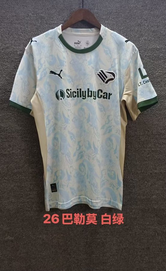 25/26 Palermo FC White-Green Fans 1:1 Quality Soccer Jersey