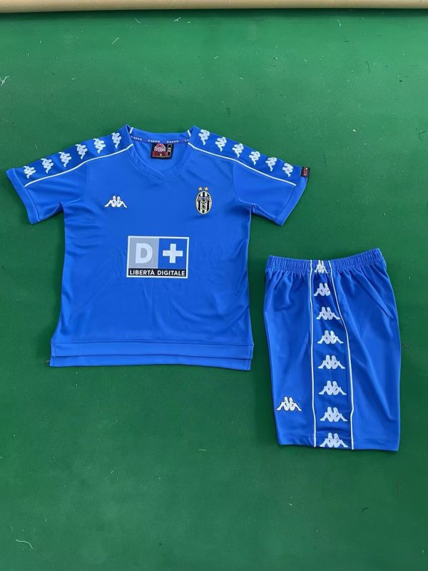 1999/2000 Juventus  Away Kids Kits Retro 1:1 Quality Soccer Jersey
