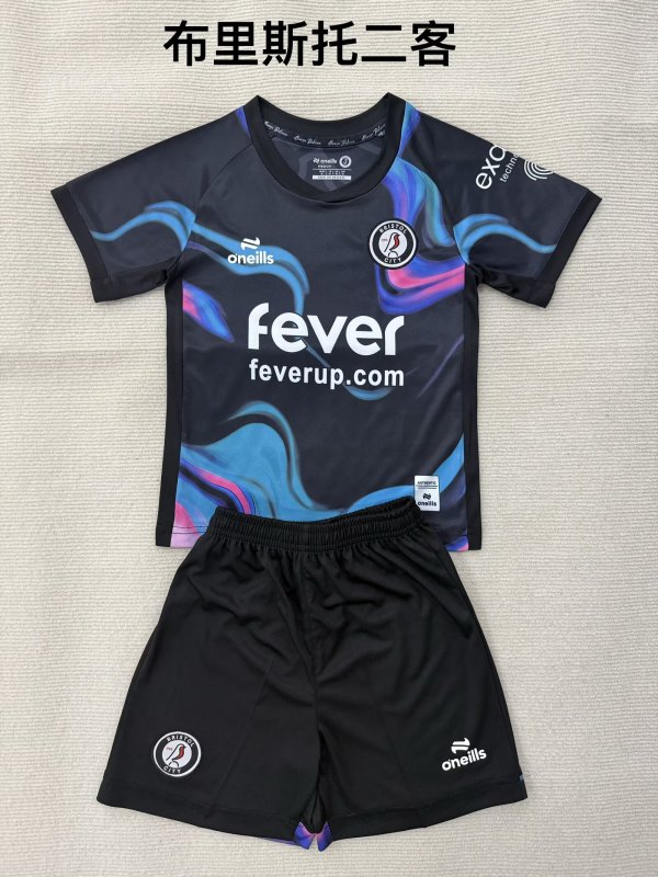 25/26 Bristol City Third Kids Kits 1:1 Quality Soccer Jersey