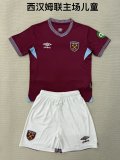 25/26  West Ham United  Home  Kids Kits 1:1 Quality Soccer Jersey