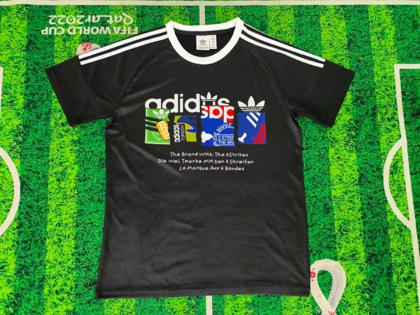 25/26 Adidas Clover T-shirt Black Fans 1:1 Quality  Soccer Jersey