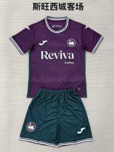 25/26 Swansea City Away Kids Kits 1:1 Quality Soccer Jersey