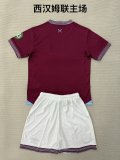 25/26  West Ham United  Home  Kids Kits 1:1 Quality Soccer Jersey