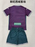 25/26 Swansea City Away Kids Kits 1:1 Quality Soccer Jersey
