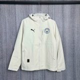 25/26  Manchester City Interchange Jacket Black White Windbreaker