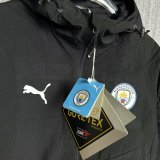 25/26  Manchester City Interchange Jacket Black White Windbreaker