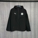 25/26  Manchester City Interchange Jacket Black White Windbreaker