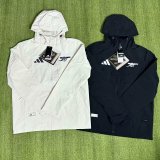 25/26 Arsenal Interchange Jacket Black White  Windbreaker