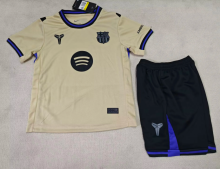 25/26 Barcelona Away Kids Kits 1:1 Quality Soccer Jersey