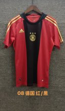 2008 Germany Red and Black Fans 1:1 Quality Retro Soccer Jersey