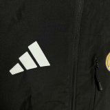 25/26 Real Madrid  Interchange Jacket Black White Windbreaker