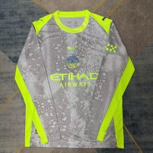 25/26 Manchester City Third  Long Sleeve Fans  1:1 Quality Soccer Jersey