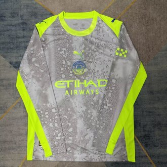 25/26 Manchester City Third  Long Sleeve Fans  1:1 Quality Soccer Jersey