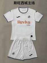 25/26 Swansea City Home Kids Kits 1:1 Quality Soccer Jersey