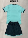 25/26 Wolves  Away Kids Kits 1:1 Quality Soccer Jersey
