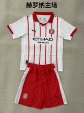 25/26 Girona Home  Kids Kits 1:1 Quality  Soccer Jersey