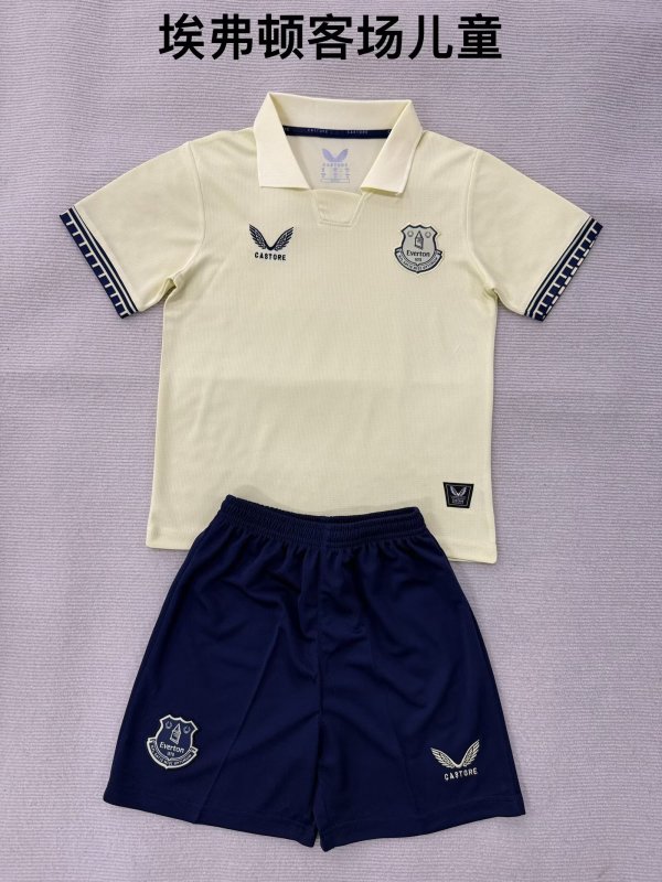 25/26 Everton Away Kids Kits 1:1 Quality Soccer Jersey