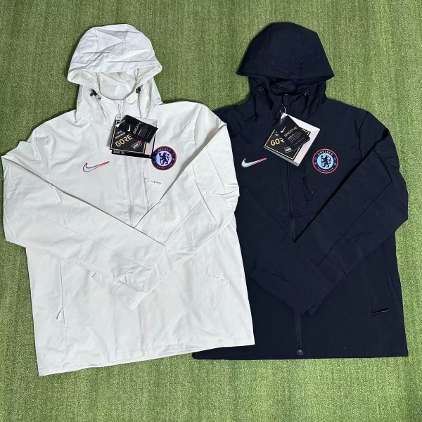 25/26 Chelsea Interchange Jacket Black White Windbreaker