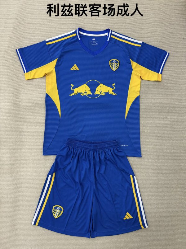 25/26 Leeds United Away Adult Kits 1:1 Quality Soccer Jersey(成人套装)