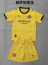 25/26 Girona Away  Kids Kits 1:1 Quality  Soccer Jersey