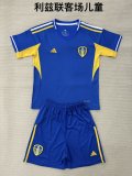25/26 Leeds United  Away Kids Kits 1:1 Quality Soccer Jersey