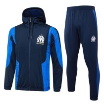 24/25 Marseille Blue Windbreaker Hooded Tracksuit 1:1 Quality
