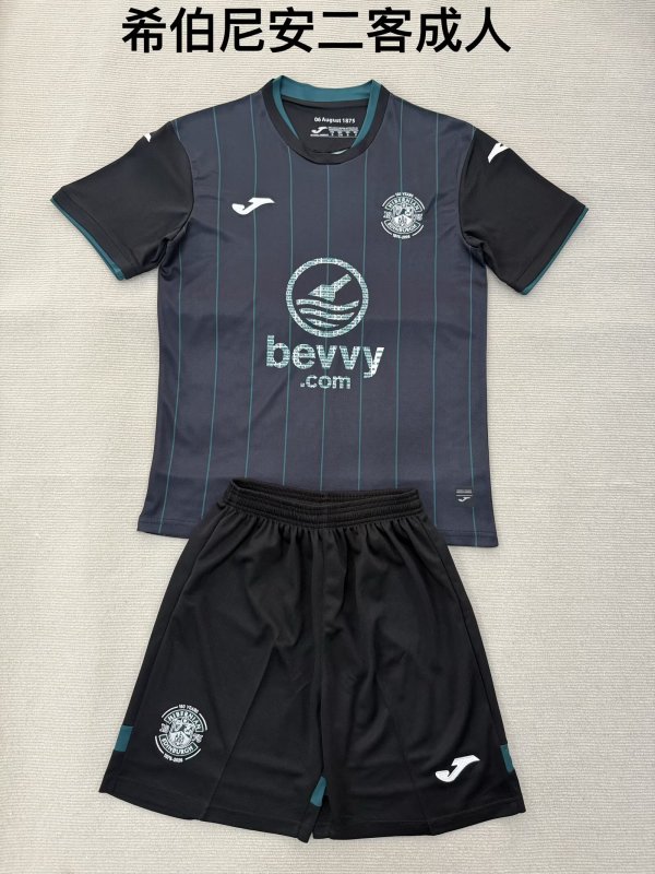25/26 Hibernian Third  Adult Kits 1:1  Quality  Soccer Jersey（成人套装）