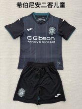 25/26 Hibernian Third  Kids  1:1 Quality Soccer Jersey