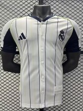 25/26 Real  Madrid Baseball 1:1 Quality Soccer Jersey