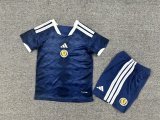 26/27 (2026)  Scotland Home  Kids 1:1 Quality Soccer Jersey