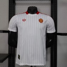 25/26 Manchester United  Casual style White Player 1:1 Quality Soccer Jersey