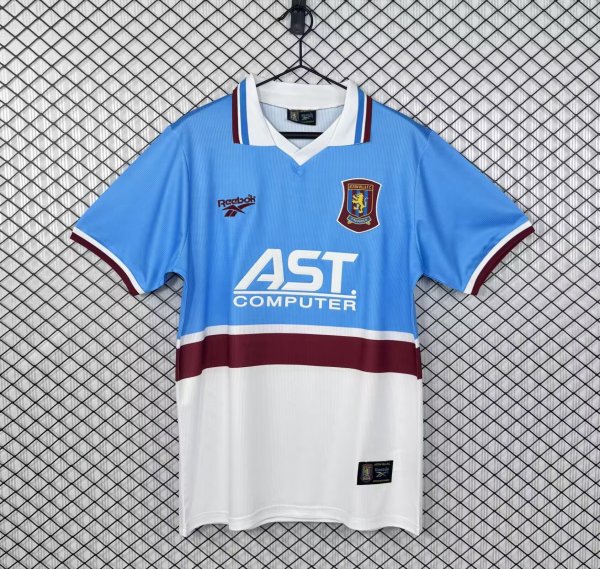 1997/1998  Aston Villa  Away  Fans Retro 1:1 Quality Soccer Jersey