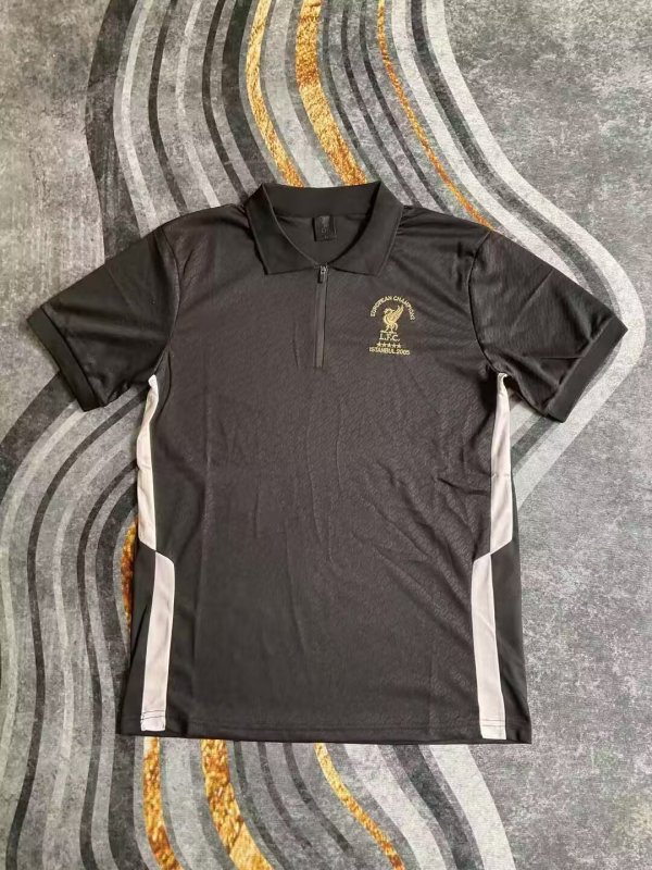 25/26 Liverpool Polo  Black  Fans 1:1 Quality Soccer Jersey