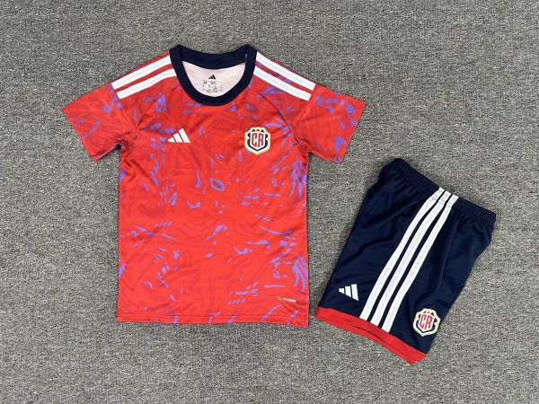 26/27 (2026) Costa Rica Home Kids 1:1 Quality Soccer Jersey