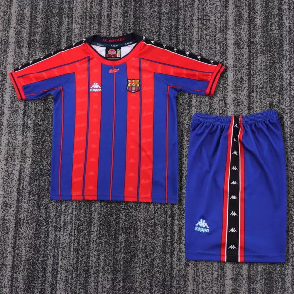 1997/1998 Barcelona Home  Kids Retro 1:1 Quality Soccer Jersey