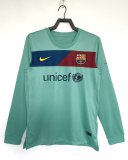 2010/2011  Barcelona Away Green Long Sleeve Retro 1:1 Quality Soccer Jersey