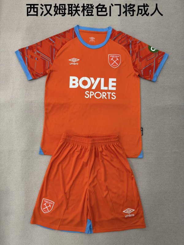 25/26 West Ham United Goalkeeper Adult Kits 1:1 Quality Soccer Jersey(成人套装)